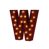 Bokstavslampa Cirkuslampan W WineRed / 30 cm