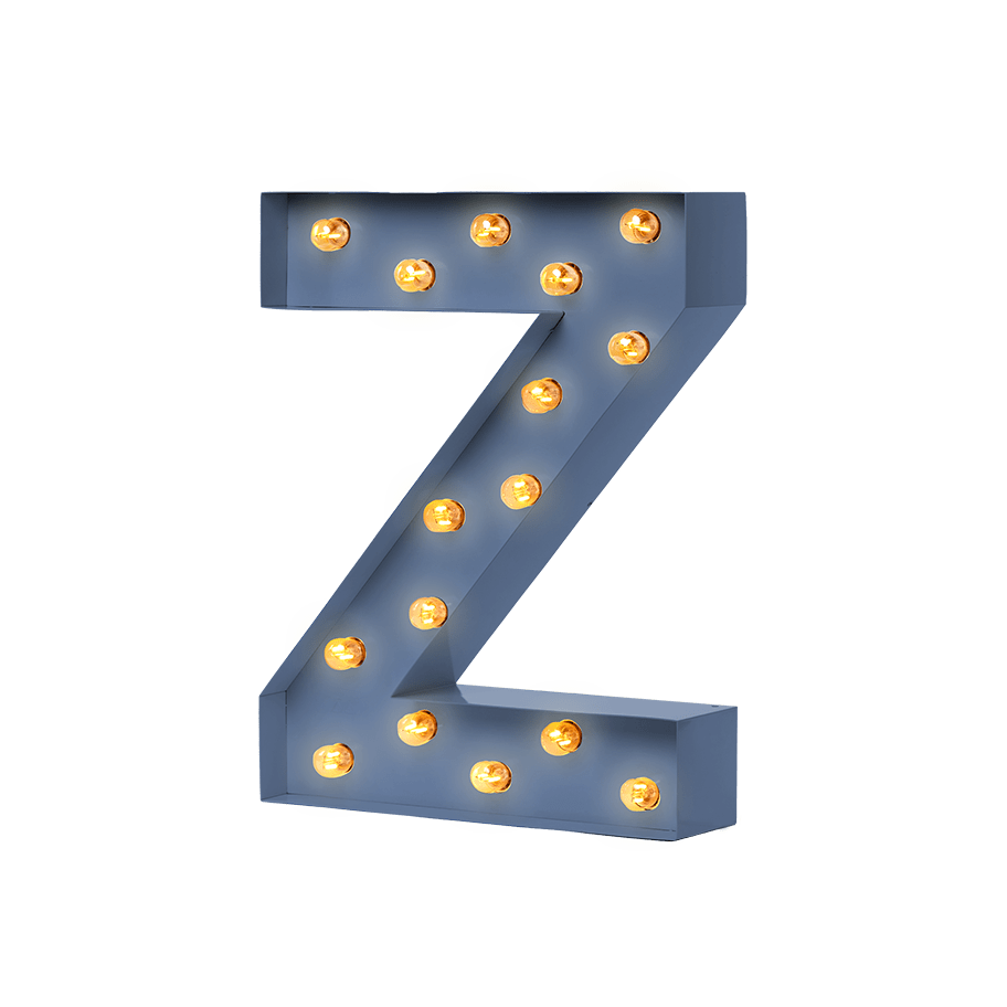 Bokstavslampa Cirkuslampan Testlampa Z Distant blue / 50 cm / Standard