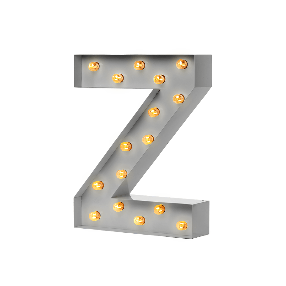 Bokstavslampa Cirkuslampan Testlampa Z Telegrey / 50 cm / Standard