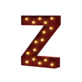 Bokstavslampa Cirkuslampan Z WineRed / 30 cm